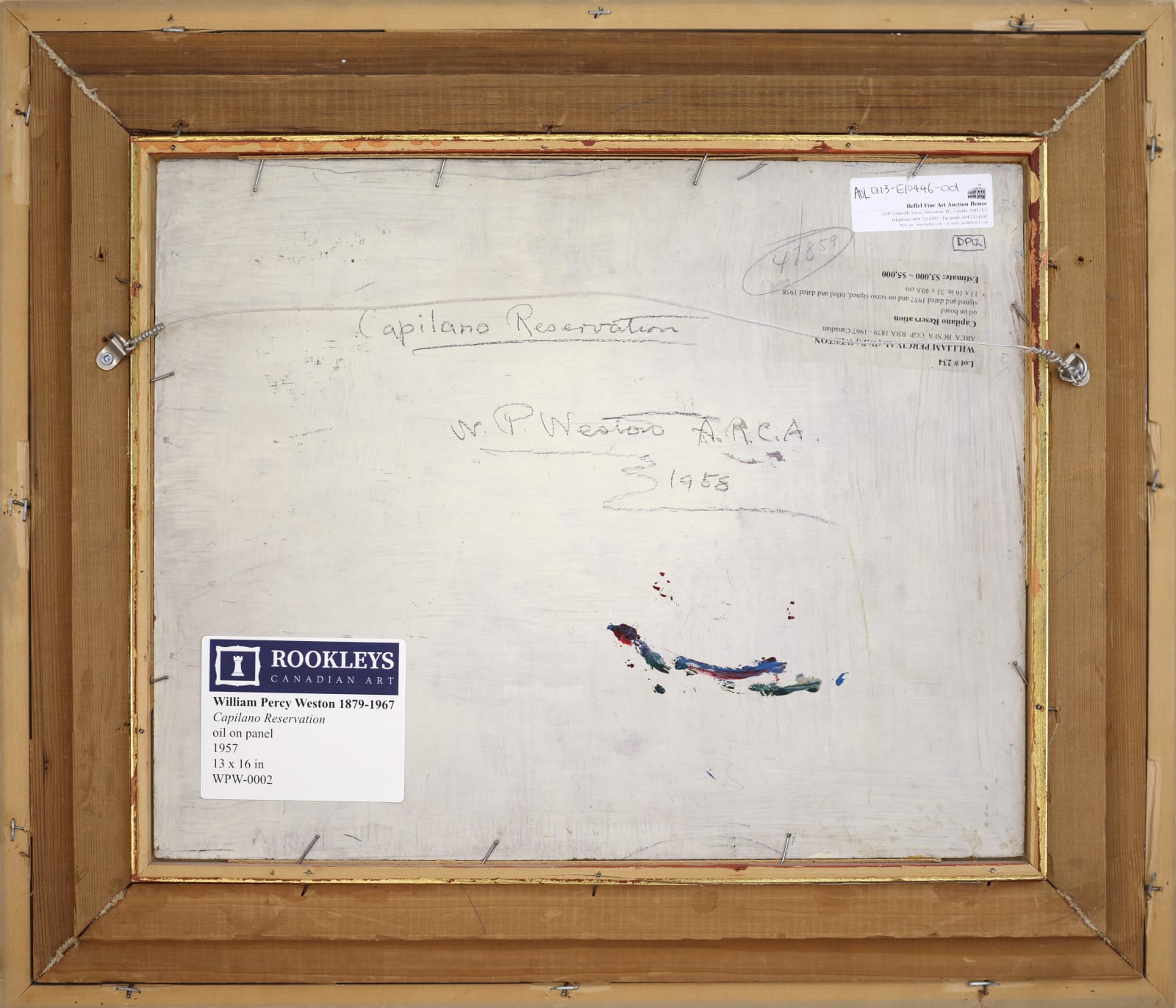 William Percy Weston, Capilano Reservation, 1957