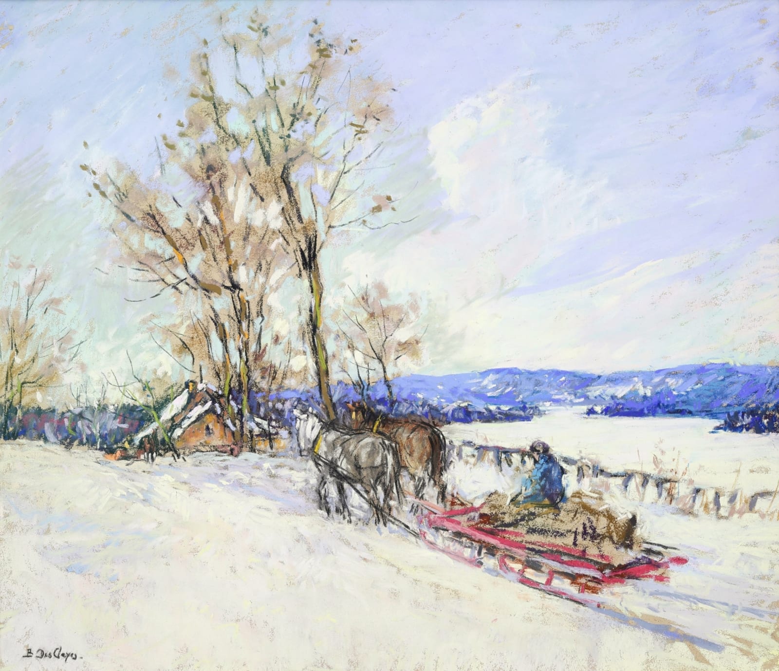 Berthe Des Clayes, The Ottawa River on the Road to Carrillon