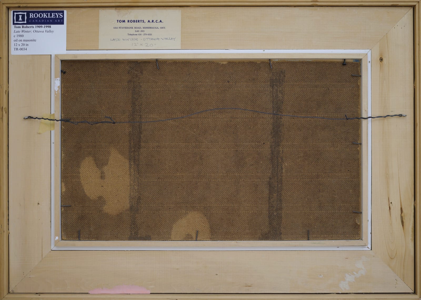 Tom Roberts, Late Winter; Ottawa Valley, c 1980