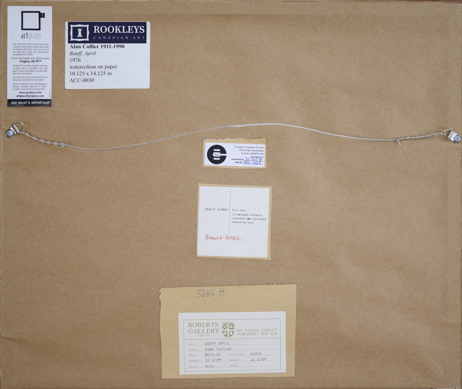 Alan Collier, Banff, April, 1976