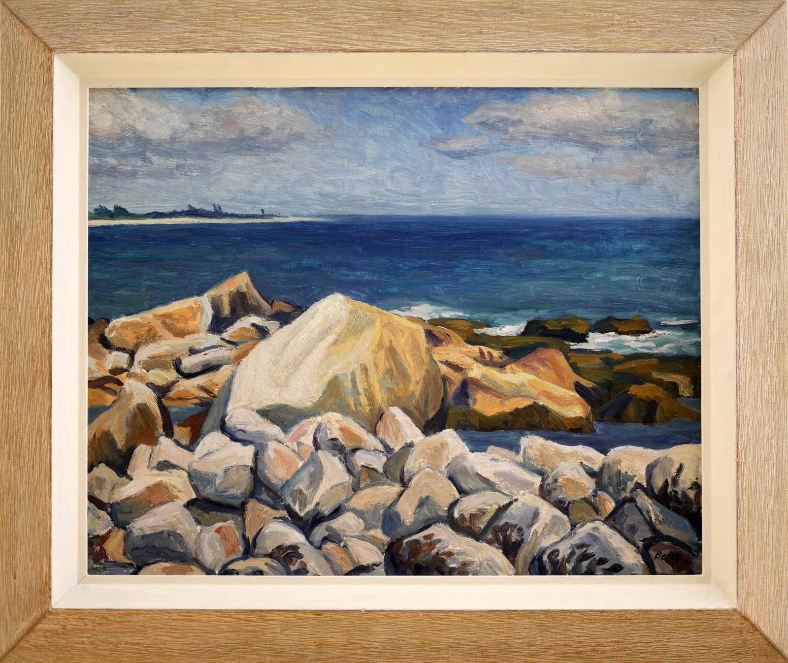 Jack beder Sunlit Coast Nova Scotia Framed