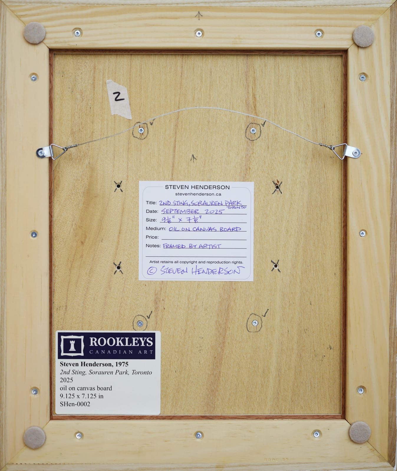 Steven Henderson, 2nd Sting, Sorauren Park, Toronto, 2025