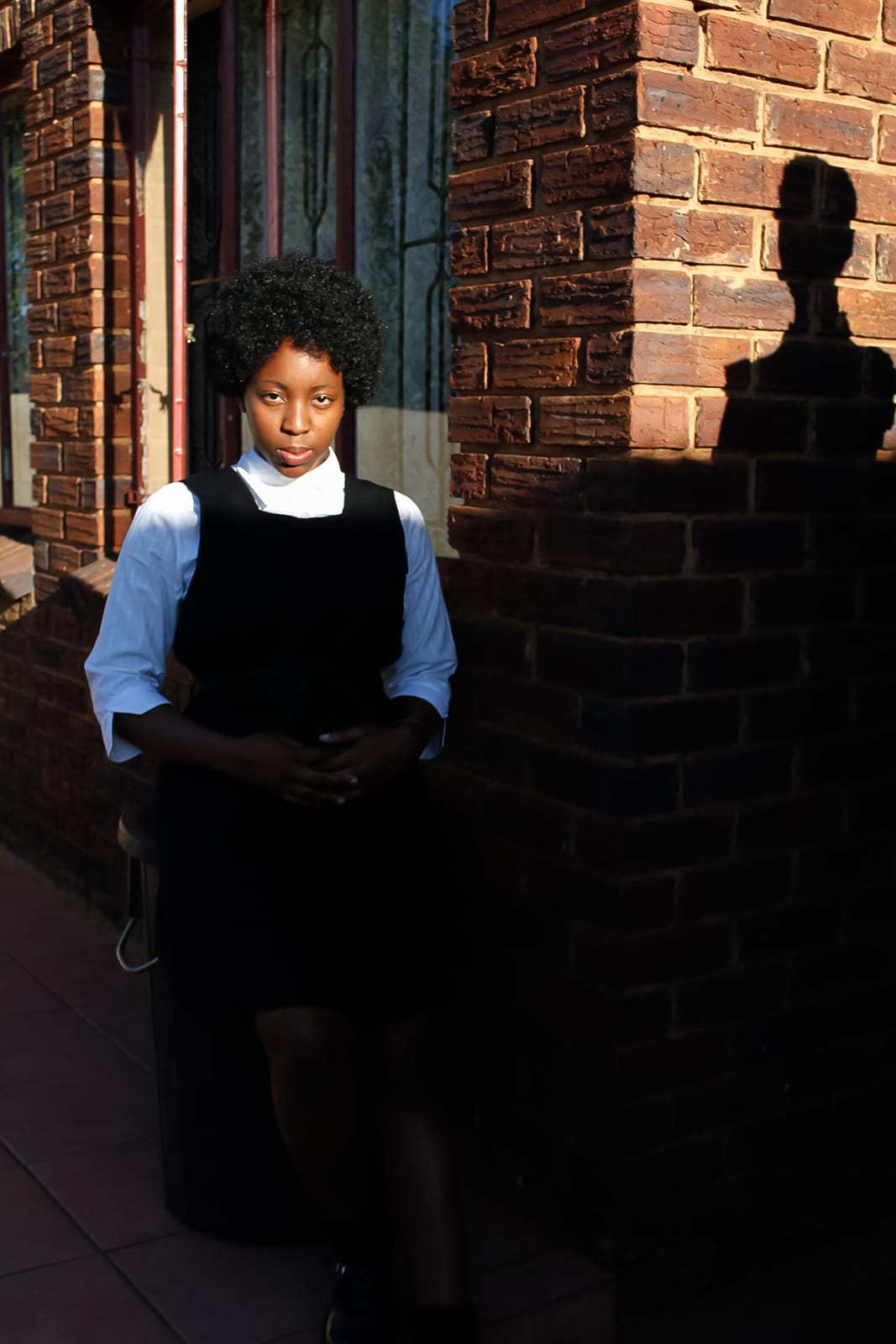 Lebohang Kganye, Ke Eme Ka Diaparo Tsa Sekolo I, from the series Ke Lefa Laka (Her-Story), 2013