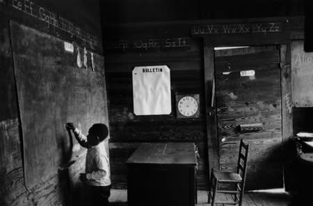 Bruce Davidson, Untitled [at the chalkboard], Selma, AL, A Time of Change, 1965
