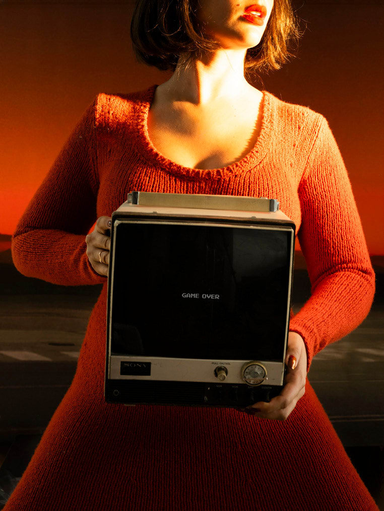 Tania Franco Klein, Game Over, TV (self-portrait), 2025
