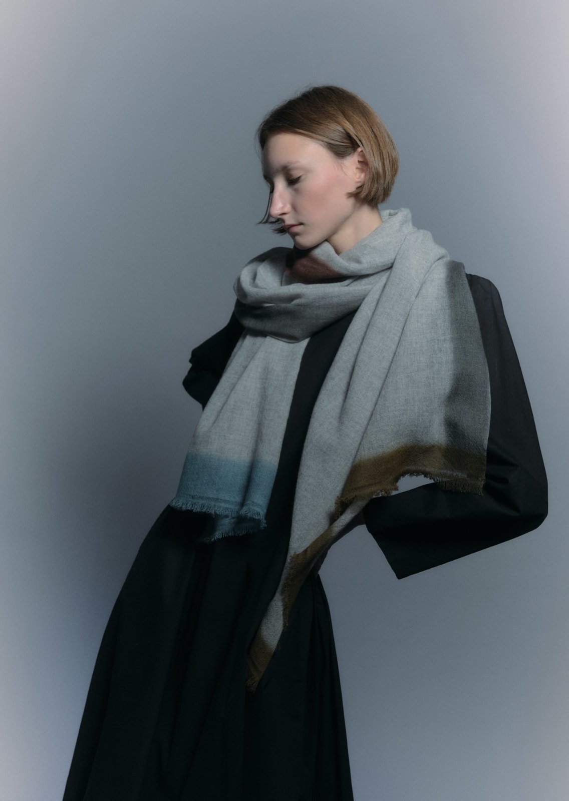 Mirror in the Sky, Mirror Melange Dip Dye Shawl