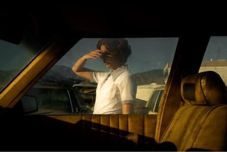 Tania Franco Klein, OPTIUM INSERTION Car, Window (Self-portrait), from Proceed To The Route