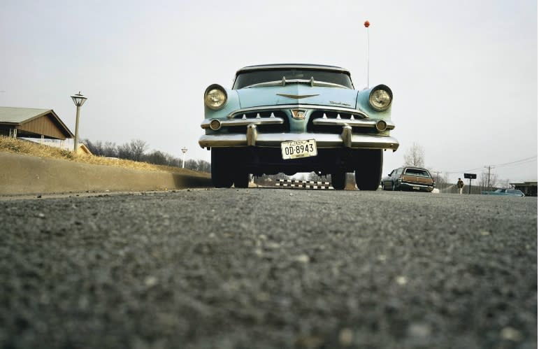 William Eggleston, Untitled, [blue car, From Dust Bells, vol. I], 1970