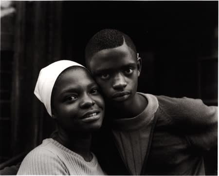 Bruce Davidson, Untitled [young couple, girl in head scarf],from the series East 100 Street, 1966-1968