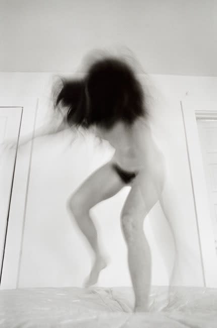 Jo Ann Callis, Untitled, [jumping nude] from the Early Black and White Portfolio, Circa Early 1970's