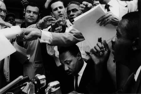 Bruce Davidson, Untitled [MLK in a throng, unphased], Birmingham, AL, A Time of Change, 1962