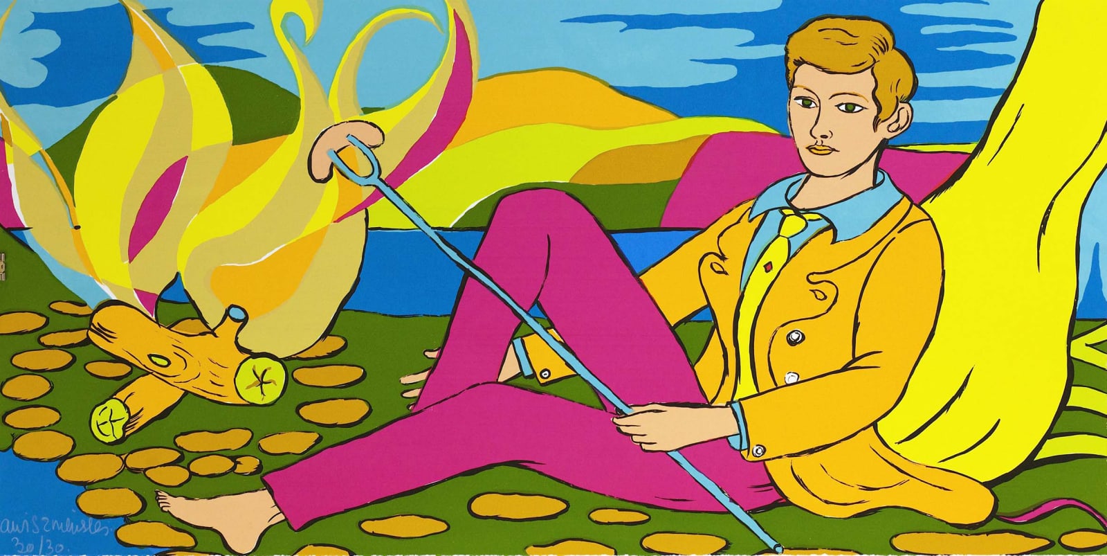 Adrian Wiszniewski RSA, Man with Sausage, 2010