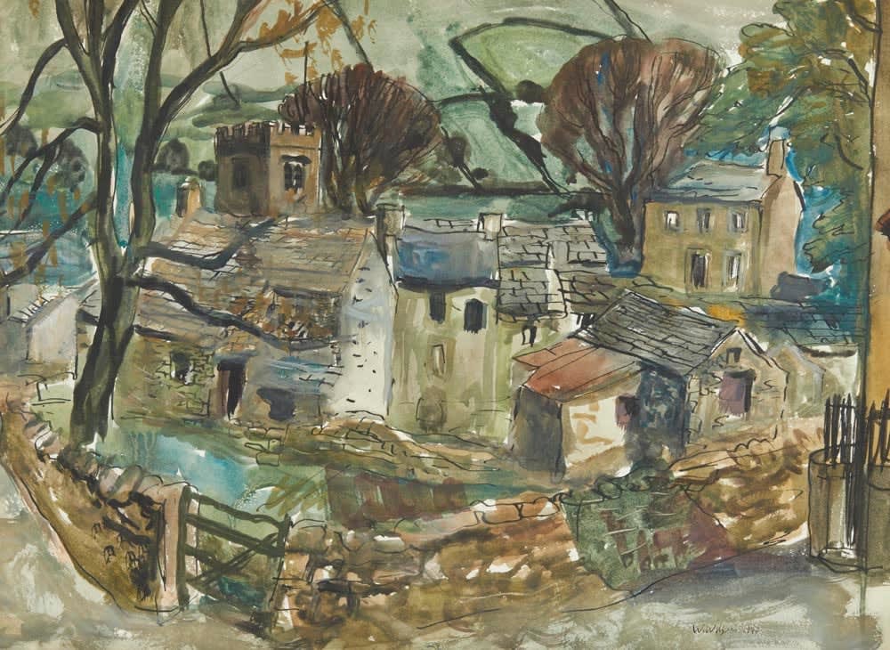 William Wilson RSA, A Yorkshire Village, 1946