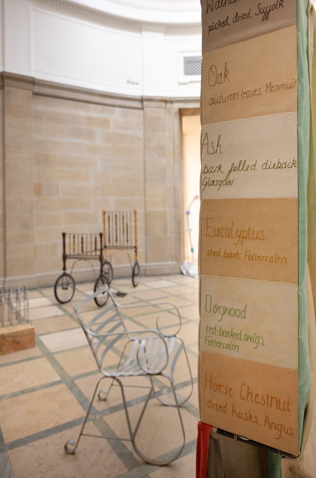 Lily Garget, Hand-dyed fabric on metal frame, 2024