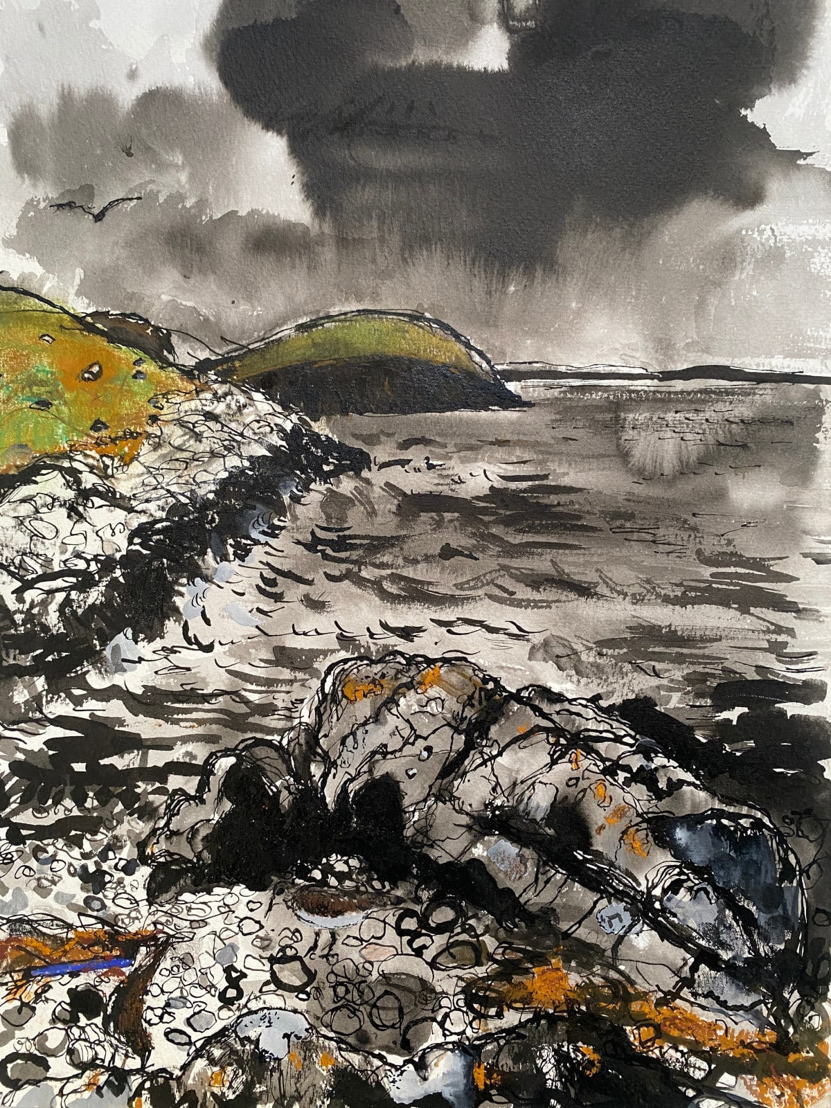 Paul Furneaux RSA, Heavy Skies: Shetland (Near Scalloway)