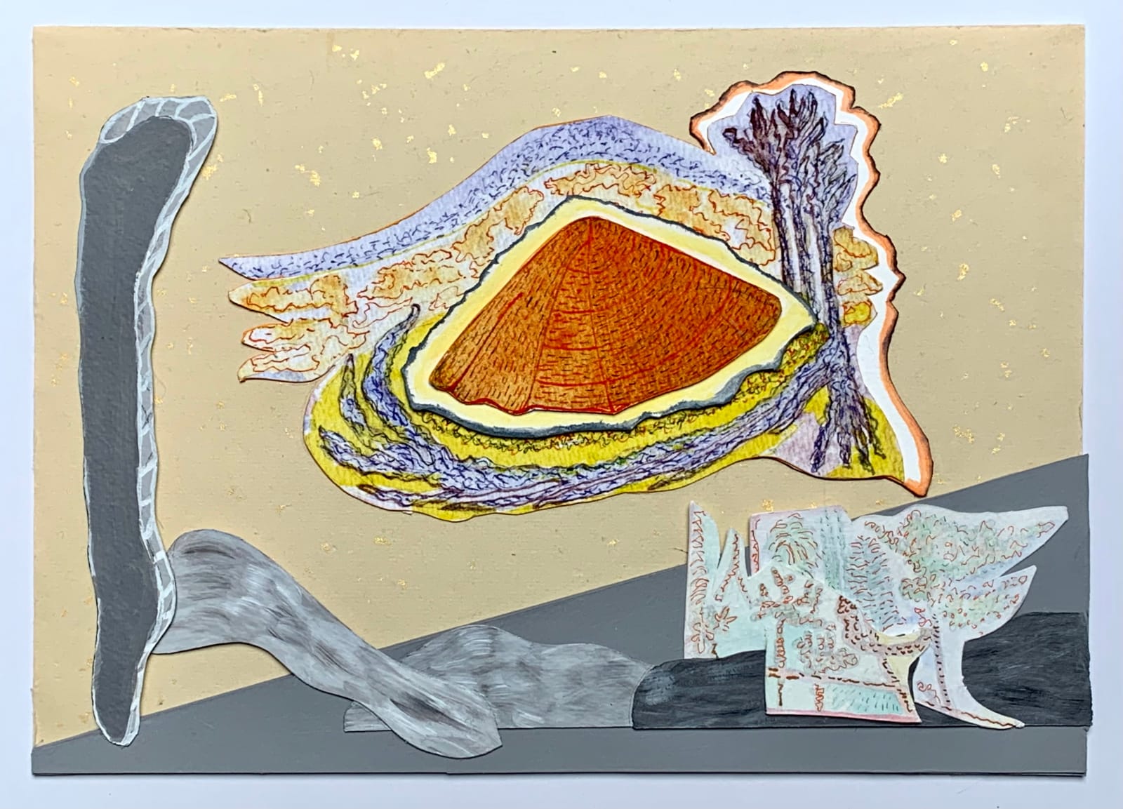 Fiona Dean RSA, 2. DRIFT - Shifting landscapes i-iv, drawing ii. hillside