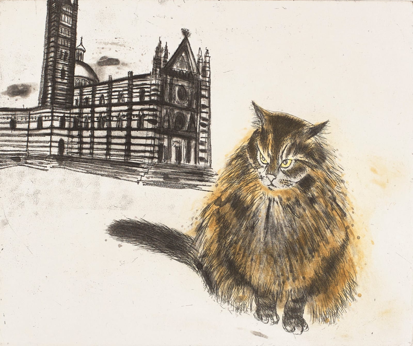 Elizabeth Blackadder RSA, Sienese Cat, 2003