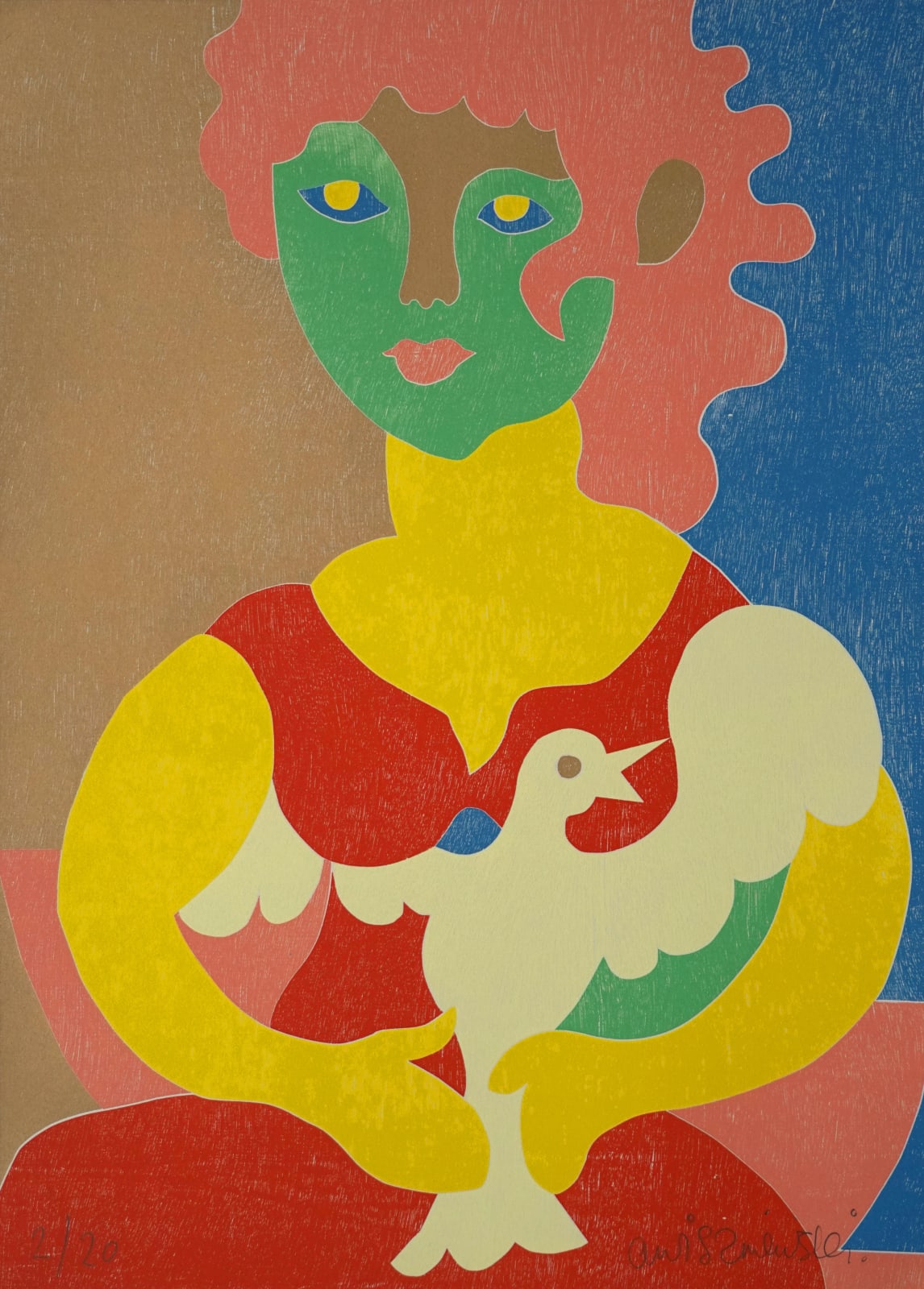 Adrian Wiszniewski RSA, Woman and Dove