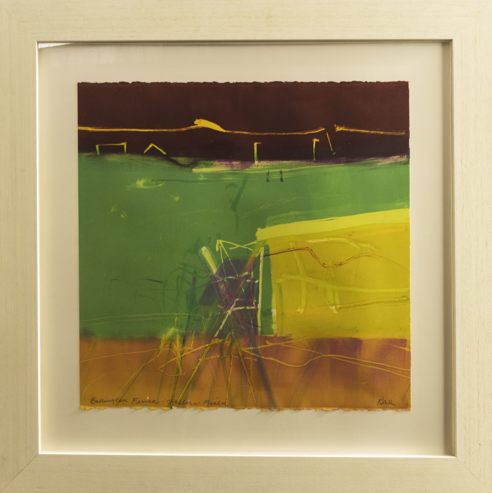 Barbara Rae RSA, Ballinglen Fence - Yellow Field