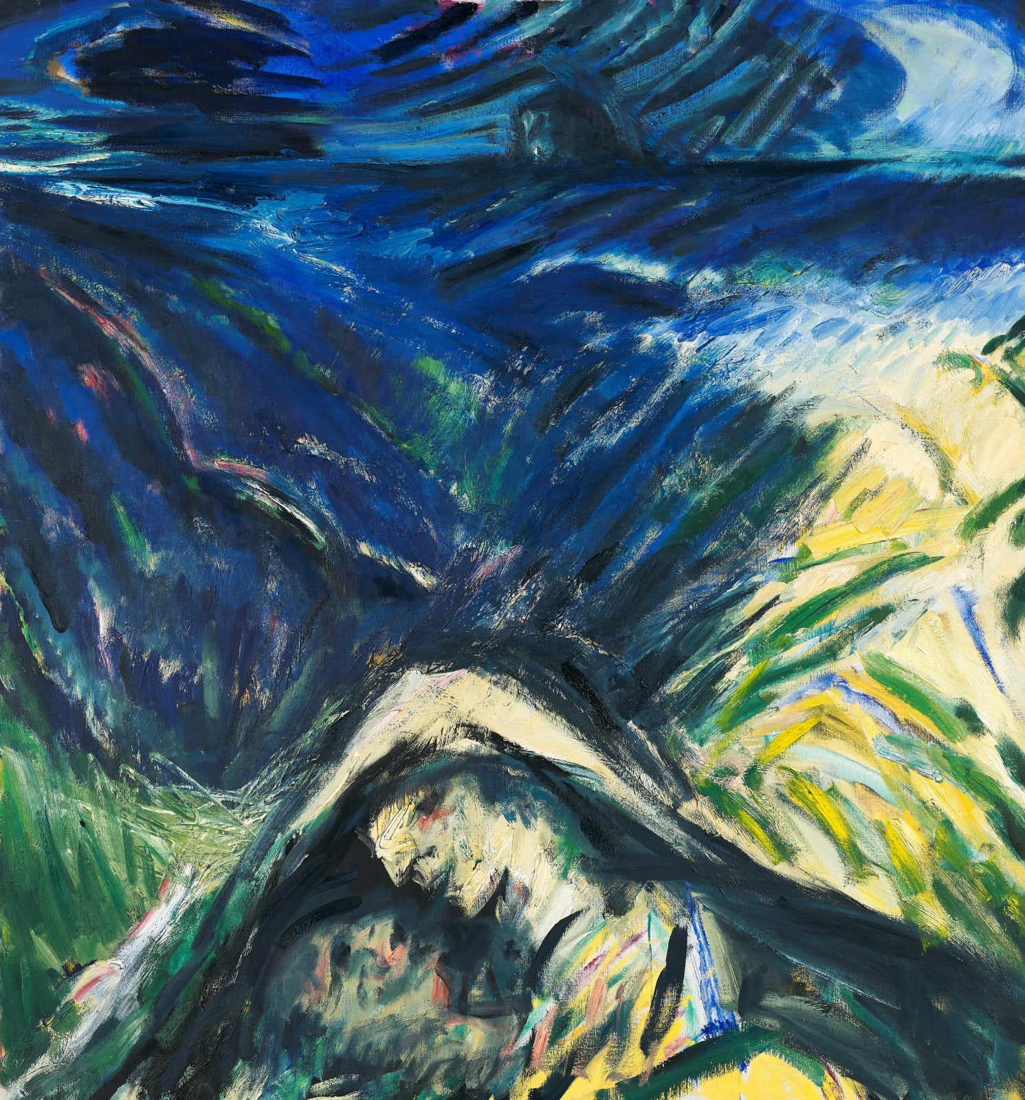 John Houston RSA, Untitled (Lovers before a Stormy Sea and Bass Rock), 2002-2003