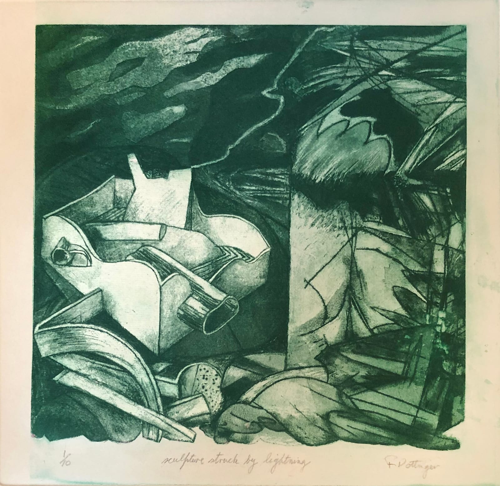 Frank Pottinger RSA, Sculpture Struck by Lightning