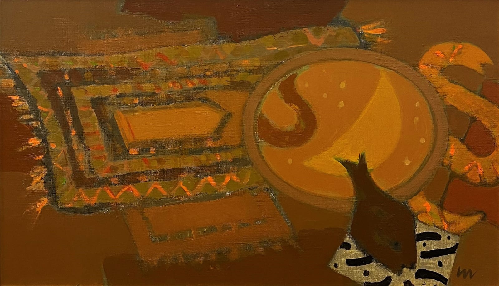 William Littlejohn RSA, Melon on a Round Table, 1969