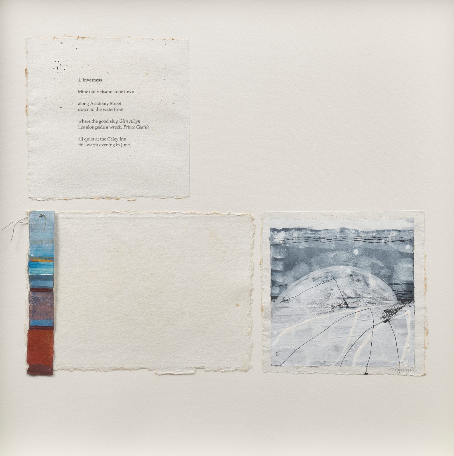 Will Maclean RSA and Kenneth White HRSA, The Island Road. Poem in 7 Parts by Kenneth White; 1. Inverness, 2013