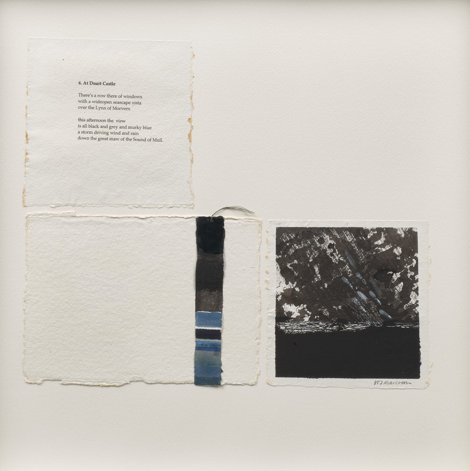 Will Maclean RSA and Kenneth White HRSA, The Island Road. Poem in 7 Parts by Kenneth White; 6. At Duart Castle, 2013