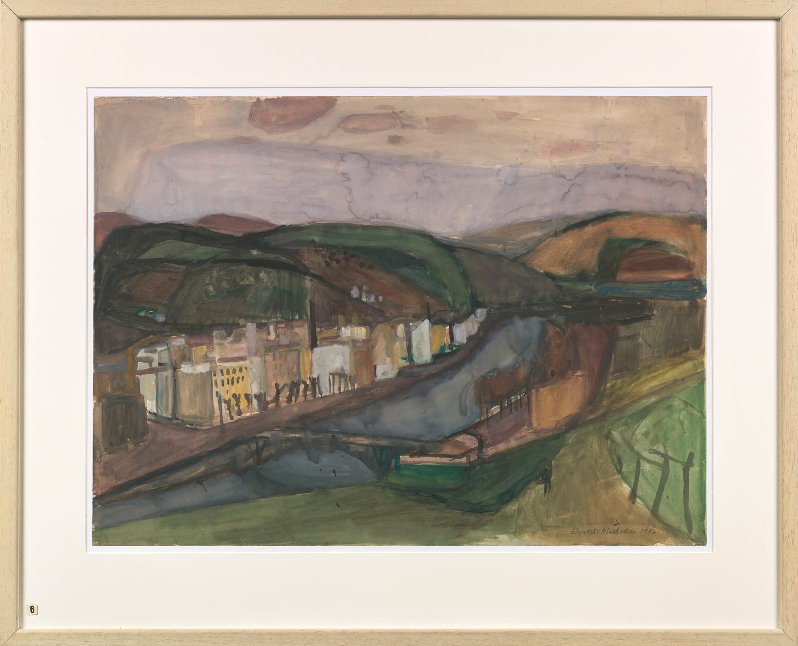 Elizabeth Blackadder RSA, Town on the Arno, 1956