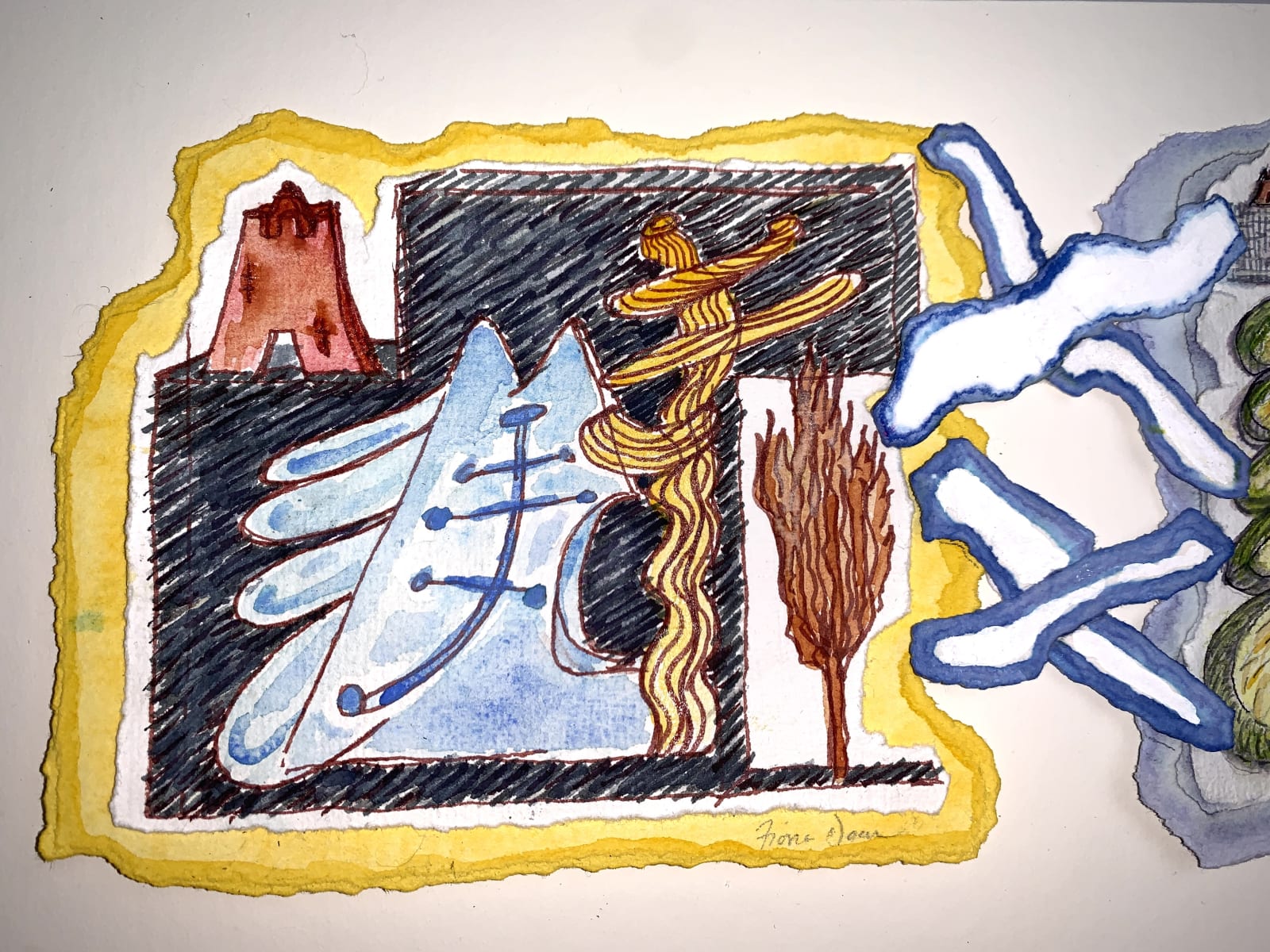 Fiona Dean RSA, Field-Notes: Copse-Cloud-Hill. Solway Merse. South. S.W.