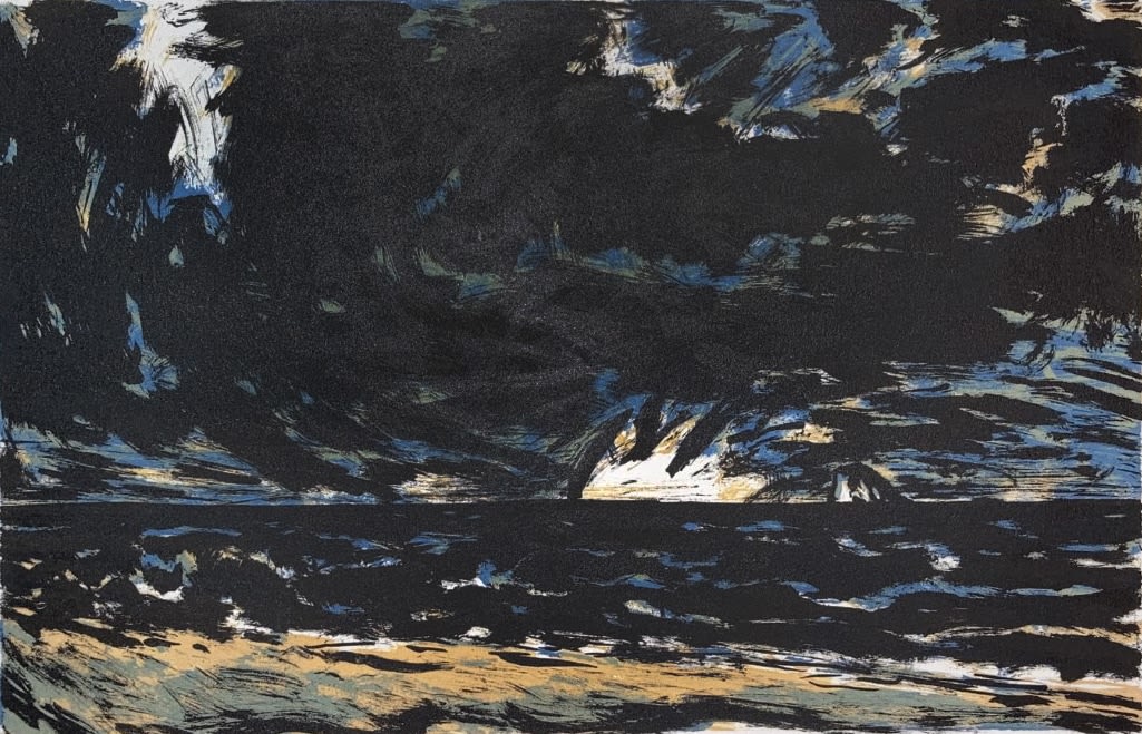 John Houston RSA, Night Sky over the Bass Rock, 2001