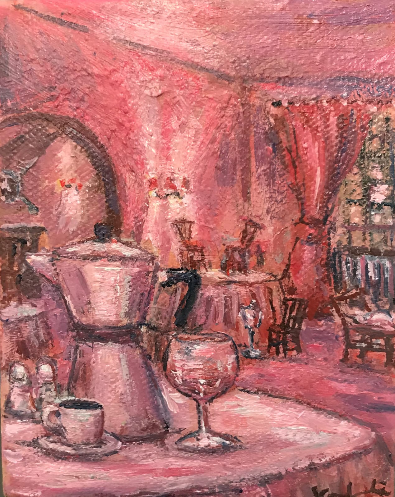 Henry Kondracki RSA, Restaurant (After the Customers Have Gone), 2021