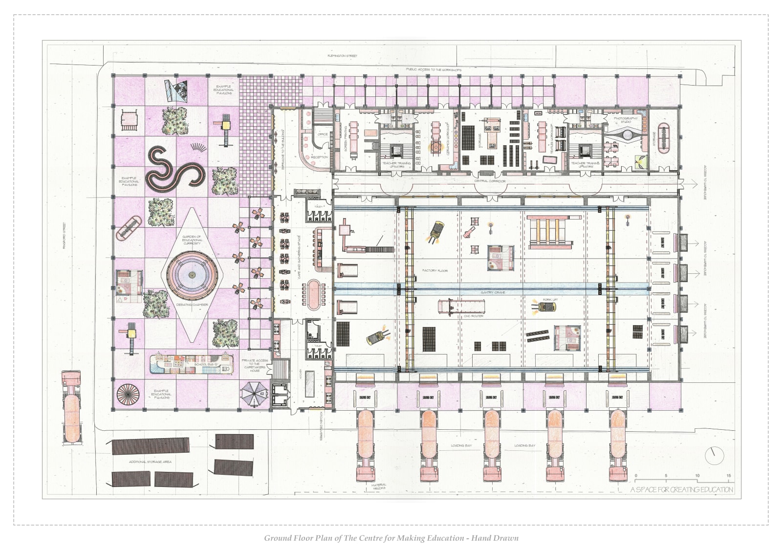 Jakob Young, Ground Floor Plan of the Centre for Making Education, 2024
