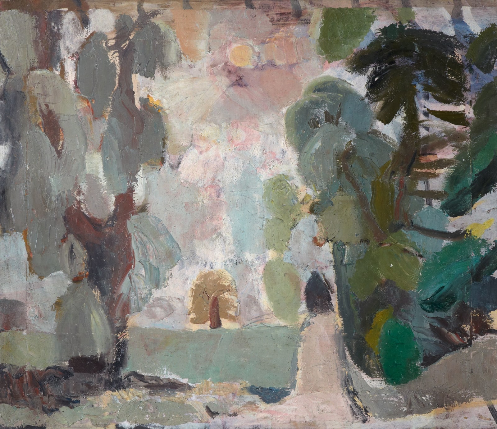 William Gillies RSA, Landscape With Pink Sky, around 1935