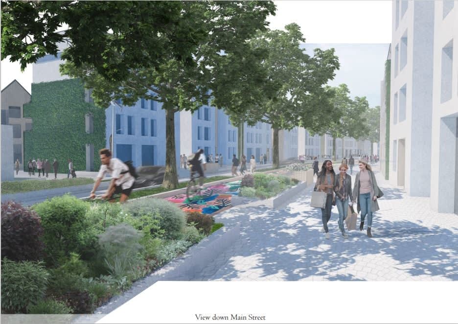 Tim Lahaise, A View Down Main Street, 2021