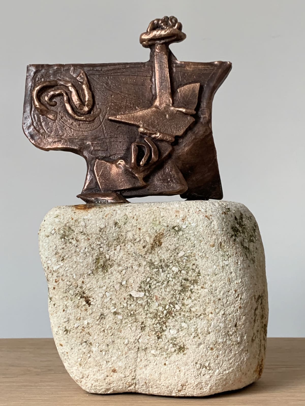 Fiona Dean RSA, Landscape fragment: Hill, Tree, and Clouds