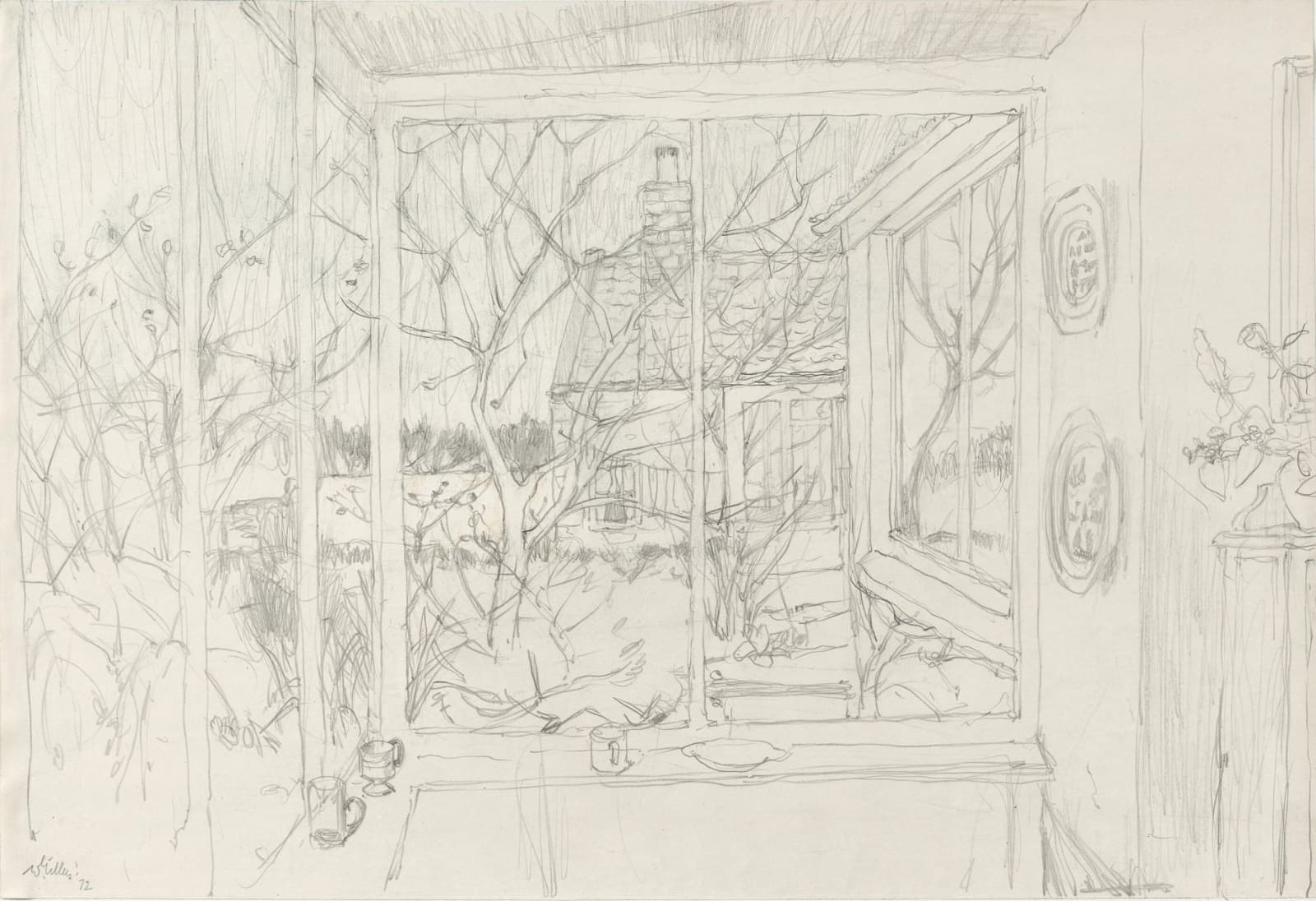 William Gillies RSA, The Studio Window, 1972