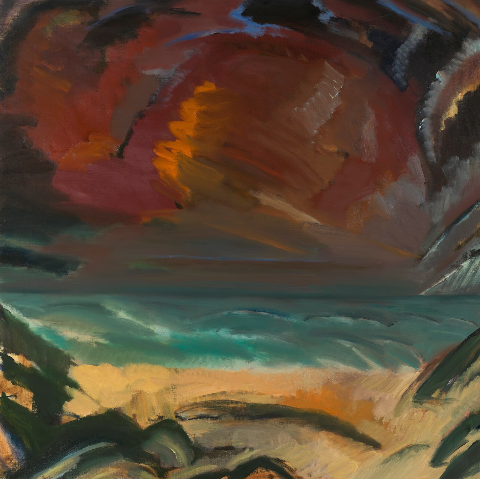 John Houston RSA, Rock Coast, Dusk, 1990