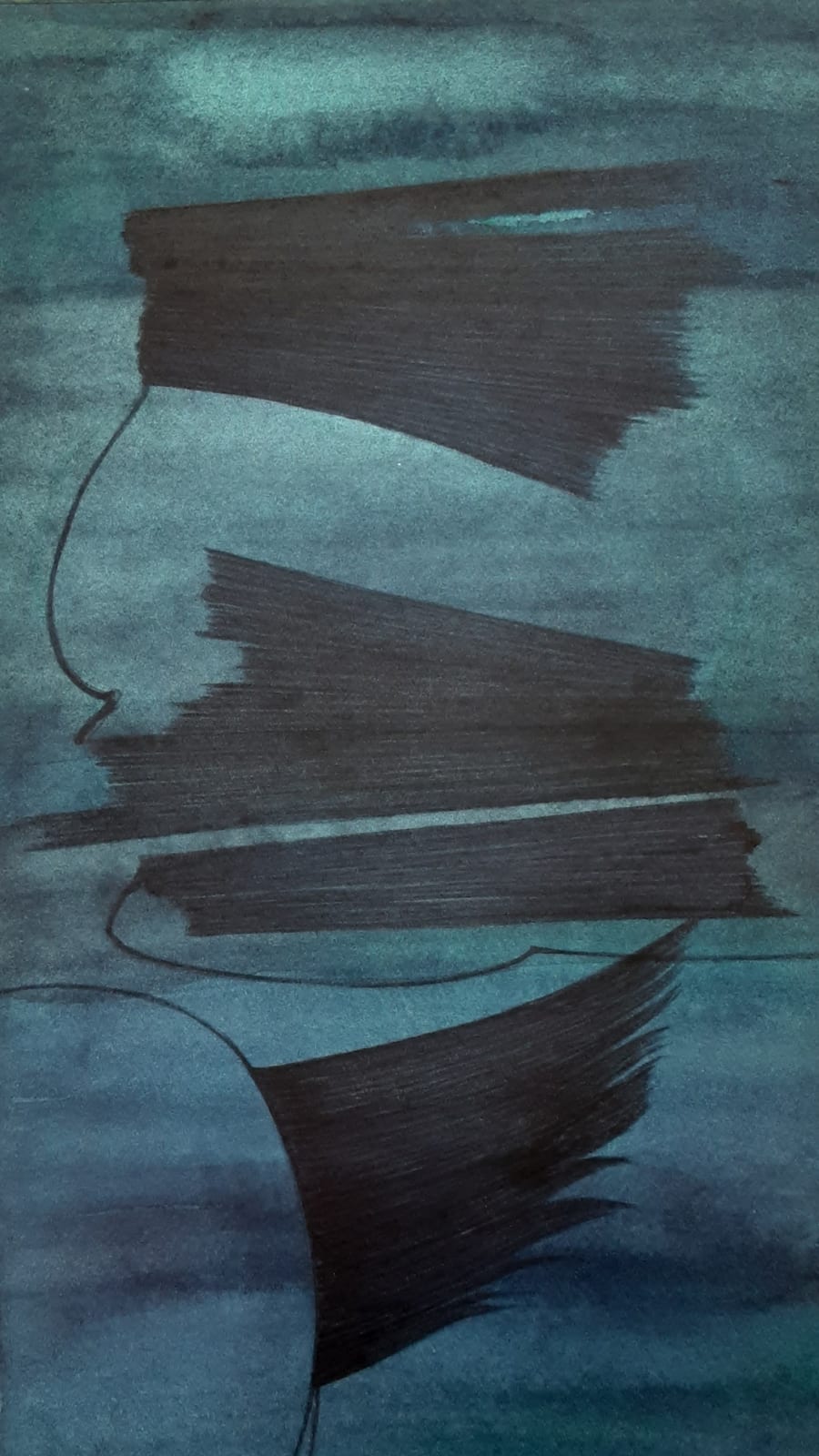 Eileen Lawrence RSA, April 2020 Indigo I