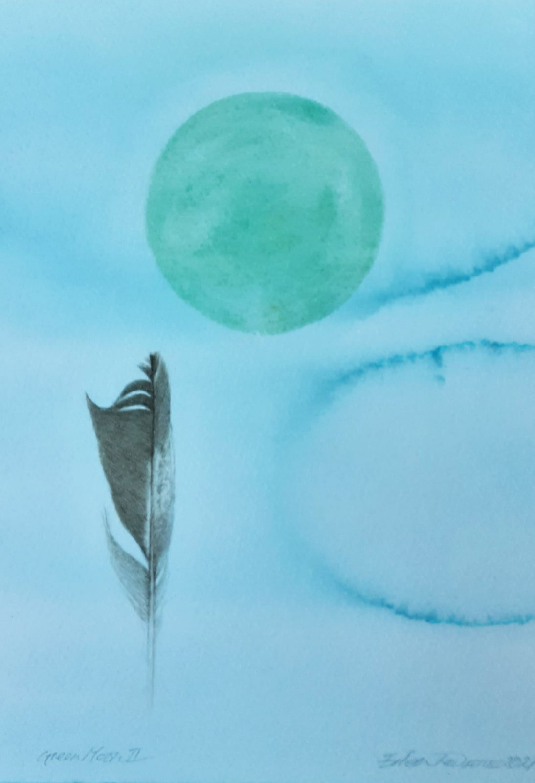 Eileen Lawrence RSA, Green Moon ll