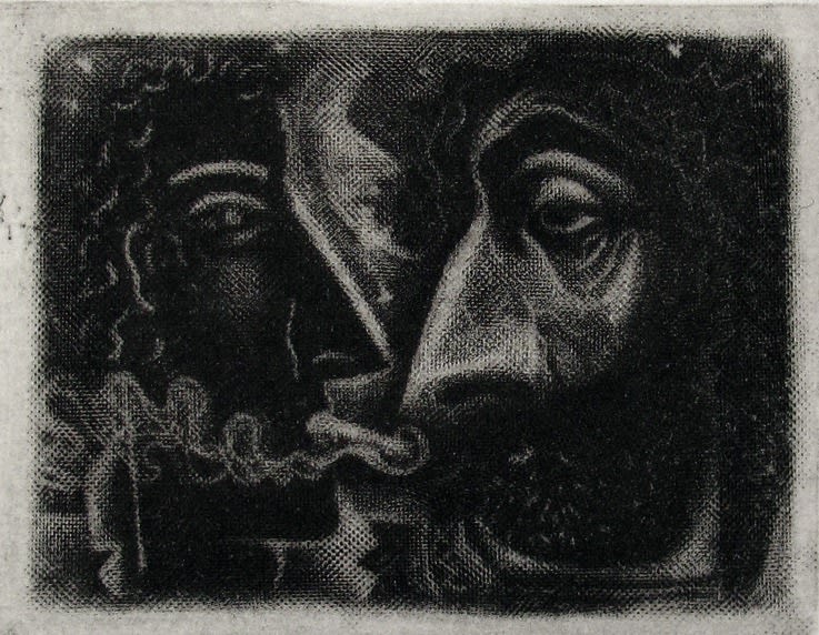 John Byrne RSA, Young Smoker, Old Joker, 2010