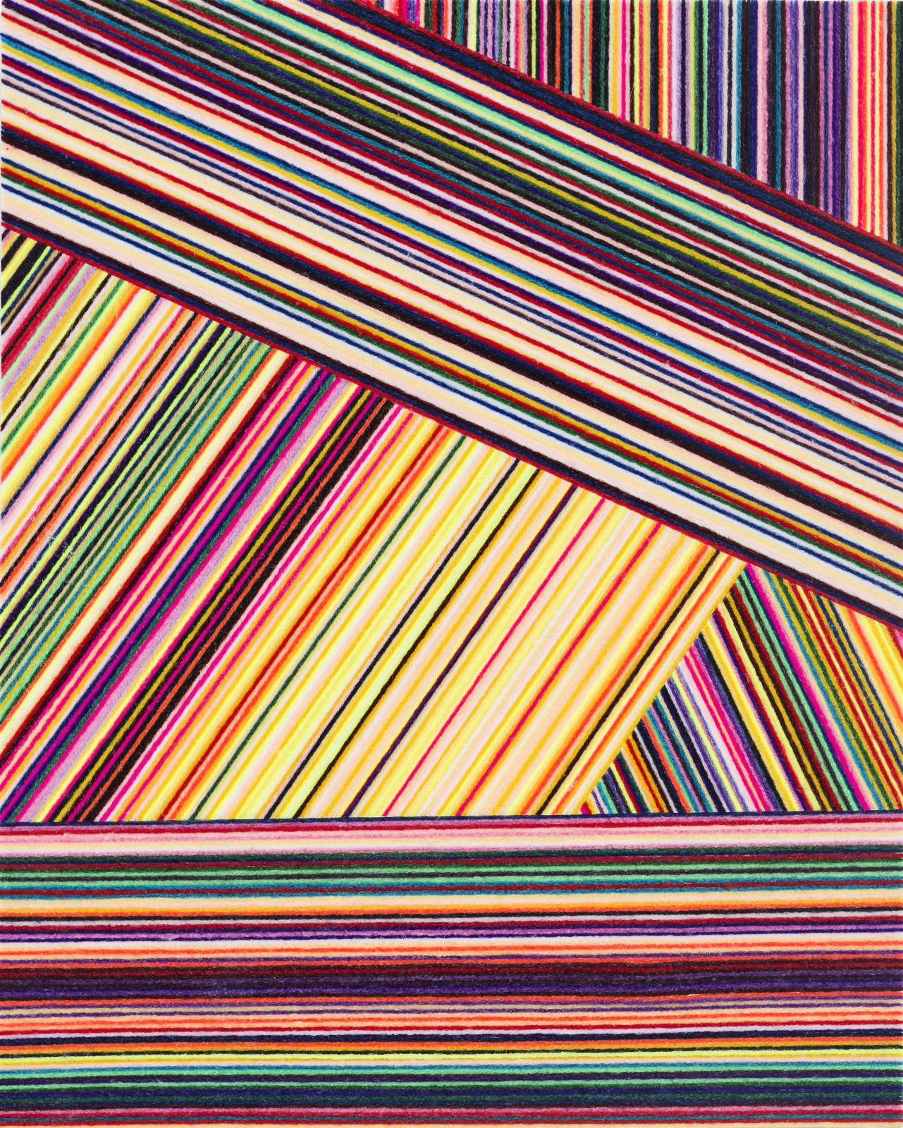 Jim Lambie RSA (Elect), Wool painting (Ray of Light), 2021
