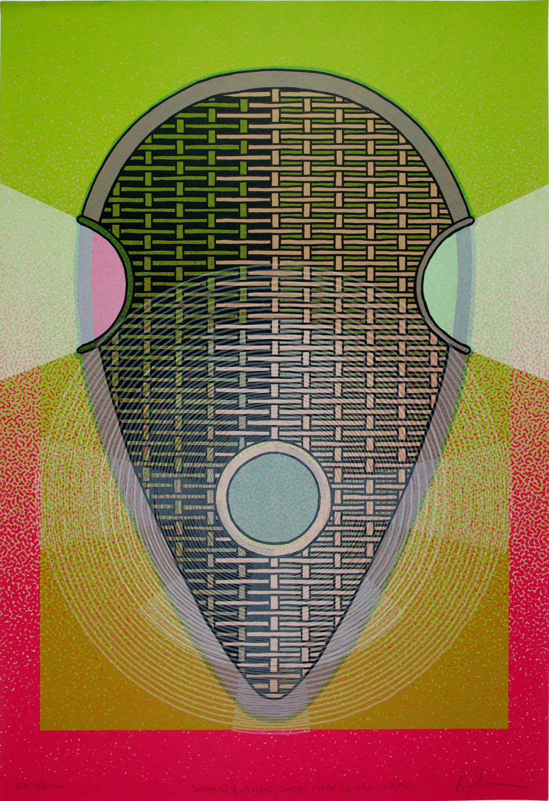 Arthur Watson PPRSA, SOUND AND VISION, SUGAR PINK & LIME GREEN, 2022