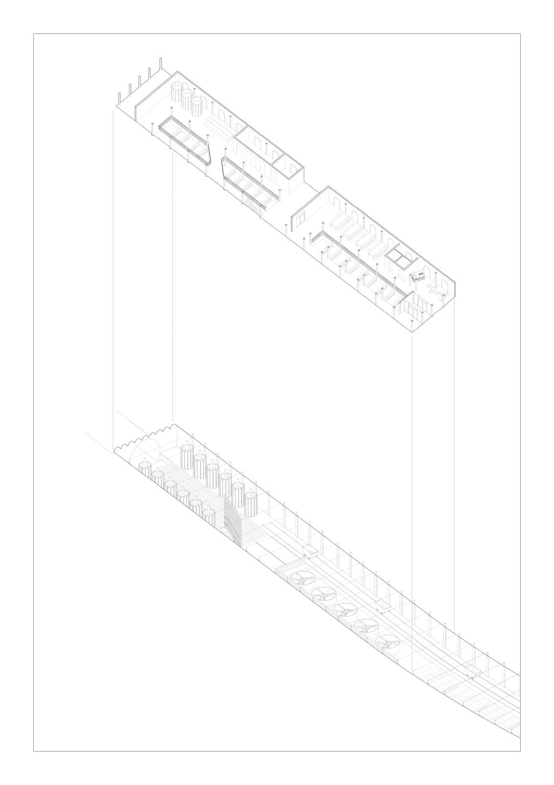 Alexandra Adams and Euan Campbell, Botanic Gardens Axonometric, 2020