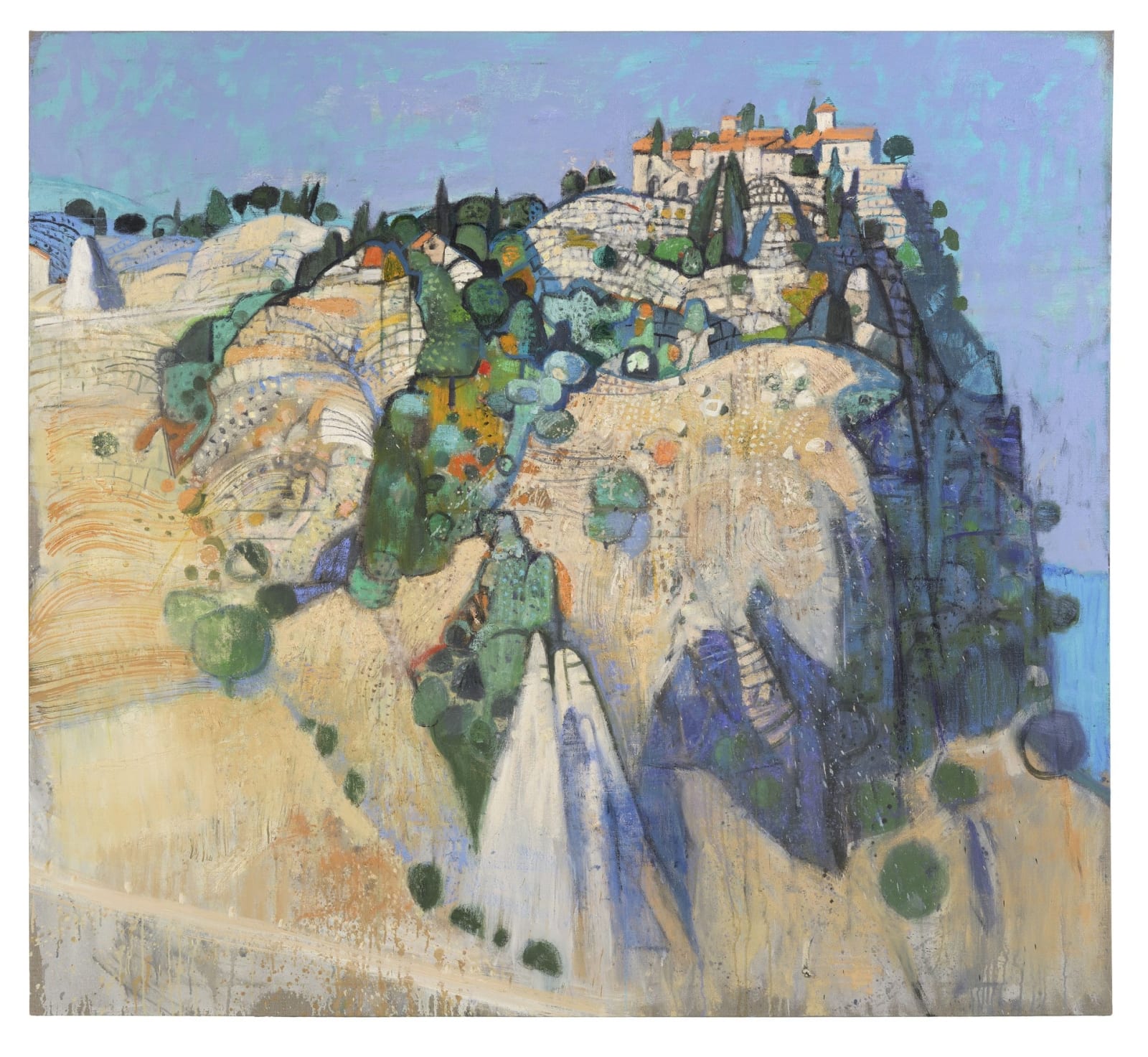 Leon Morrocco RSA, Looking Up Towards Gourdon, 2025