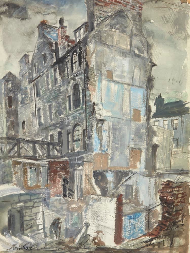William Wilson RSA, Demolition in Hanover Street, around 1938