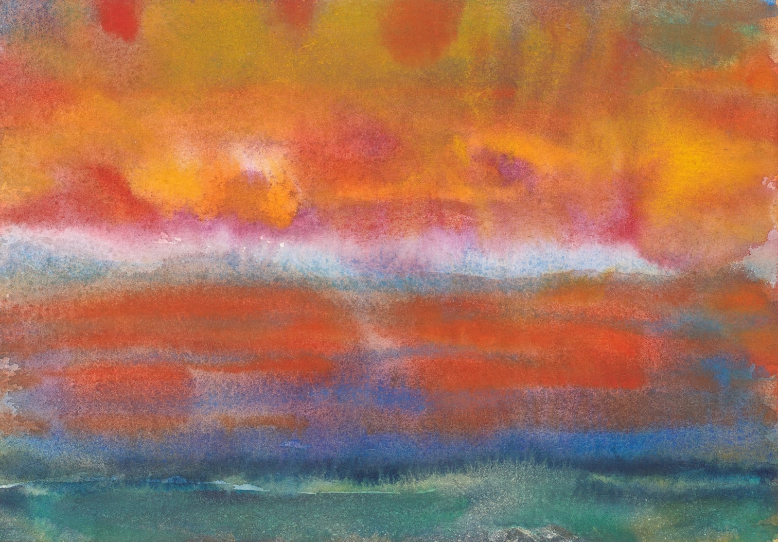 John Houston RSA, Untitled (Pink and Orange Sky with Light Horizon)