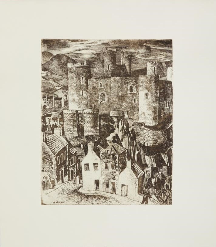 William Wilson RSA, printed by Leena Nammari RSA (Elect), A Welsh Castle, 2019 [1940]