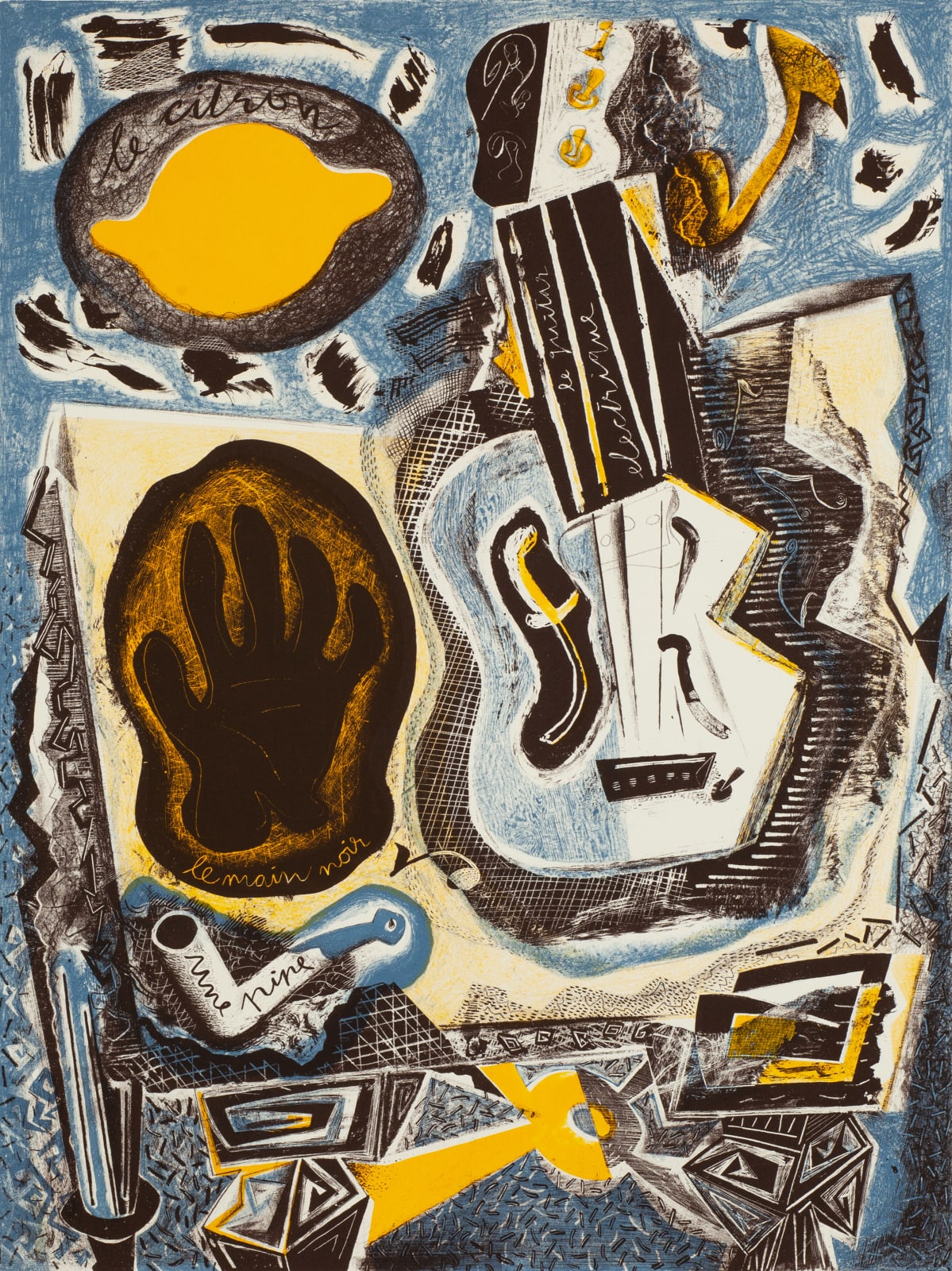 John Byrne RSA, Still Life with Guitar, 2001