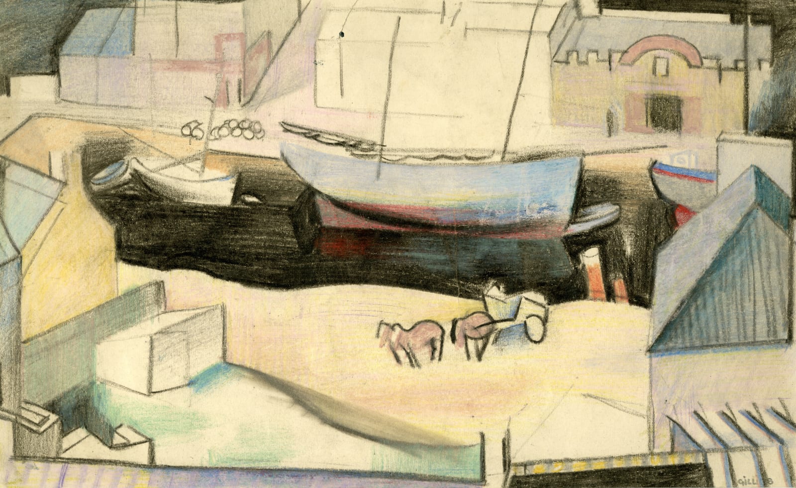 William Gillies RSA, Harbour, c. 1920-73